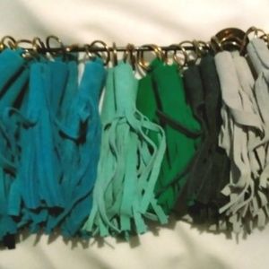 Genuine suede leather tassel keychains lot of 30